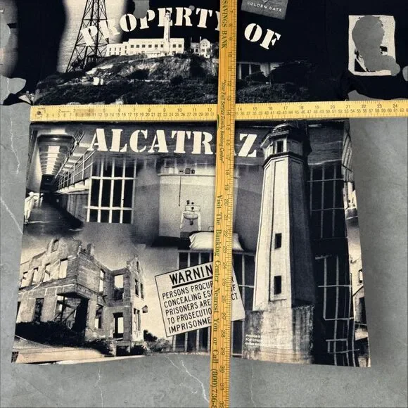 VTG 1999 Property of Alcatraz AOP Graphic San Francisco Destination NWOT - Large - Picture 7 of 8